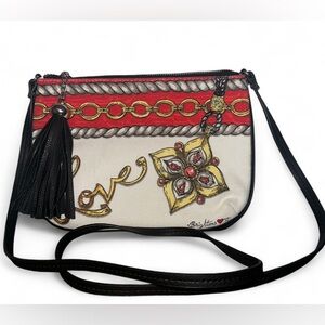 Brighton Love Glitter & Go Multi-Color Canvas Style Shoulder/Crossbody Bag